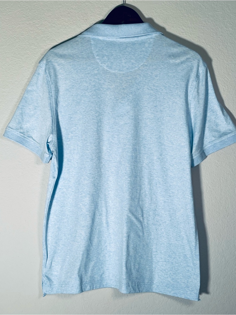 UnTuckit Men’s Polo in Supima Cotton Size Medium in Light Blue - Picture 6 of 10